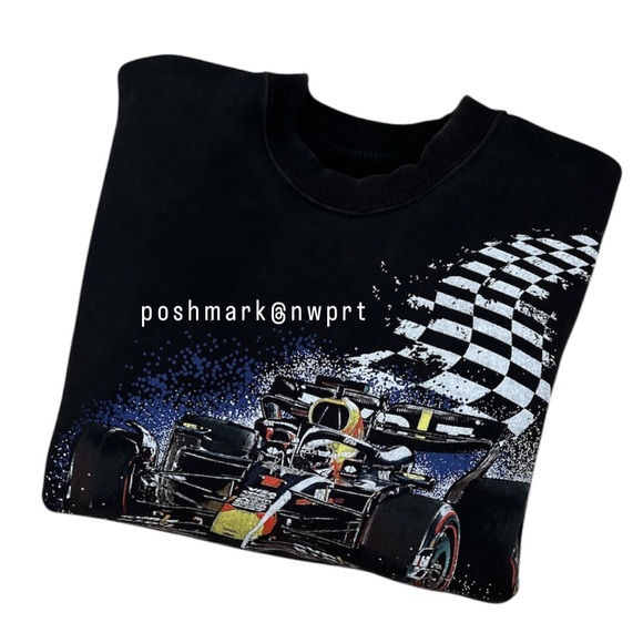 Abercrombie & Fitch Oracle Redbull Racing Formula One Sweatshirt F1 Black Small - Picture 3 of 12